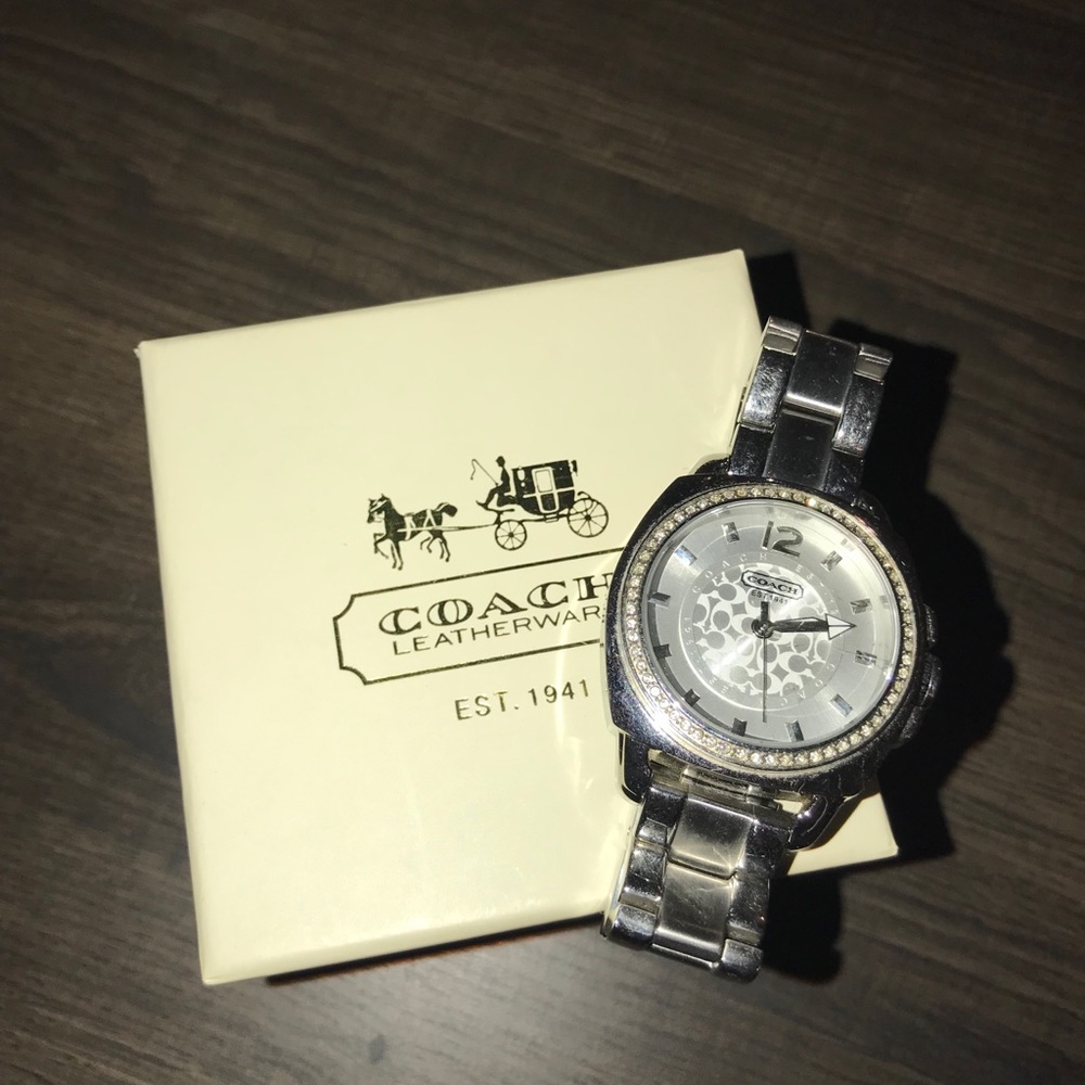 Coach silver watch